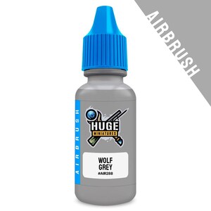 Huge Miniatures Airbrush Acrylic Paint, Wolf Grey Model Paint Miniature Scale Modeling Color – 17ml Dropper Bottle
