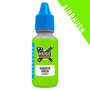 Huge Miniatures Airbrush Acrylic Paint, Quantum Green Fluorescent Model Paint Miniature Scale Modeling Color – 17ml Dropper Bottle