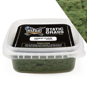 Huge Miniatures Static Grass, Forest Floor 2mm Summer Spring Diorama Tabletop Scenery and Model Basing  Autumn Fall Winter – 8oz Container