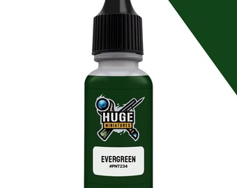 Huge Miniatures Acrylic Paint, Evergreen Model Paint Miniature Scale Modeling Color – 17ml Dropper Bottle