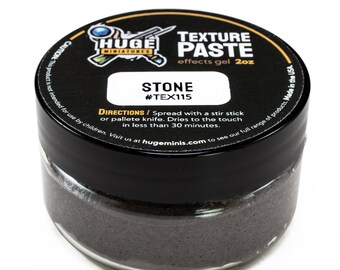 Huge Miniatures Texture Paste, Stone Model Basing Paint for Tabletop Gaming Scenery and Diorama Building by Huge Minis – 2oz Resealable Jar