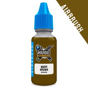 Huge Miniatures Airbrush Acrylic Paint, Warm Brown Model Paint Miniature Scale Modeling Color – 17ml Dropper Bottle