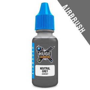 Huge Miniatures Airbrush Acrylic Paint, Neutral Grey Model Paint Miniature Scale Modeling Color – 17ml Dropper Bottle