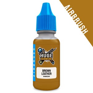 Huge Miniatures Airbrush Acrylic Paint, Brown Leather Model Paint Miniature Scale Modeling Color – 17ml Dropper Bottle