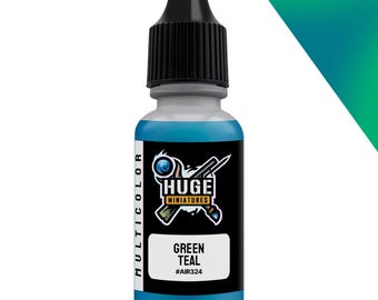 Huge Miniatures Colorshift Acrylic Paint, Green Teal Multicolor Model Paint Miniature Scale Modeling Color – 17ml Dropper Bottle