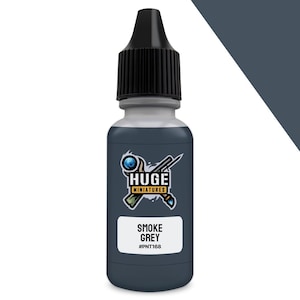 Huge Miniatures Acrylic Paint, Smoke Grey Model Paint Miniature Scale Modeling Color – 17ml Dropper Bottle