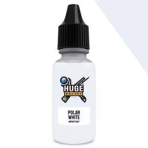 Huge Miniatures Acrylic Paint, Polar White Model Paint Miniature Scale Modeling Color – 17ml Dropper Bottle