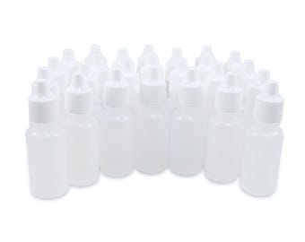 Huge Miniatures Dropper Bottles for Model Paint 17ml Clear - 25 Pieces