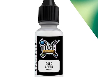 Huge Miniatures Colorshift Acrylic Paint, Gold Green Multicolor Model Paint Miniature Scale Modeling Color – 17ml Dropper Bottle