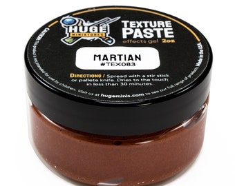 Huge Miniatures Texture Paste, Martian Model Basing for Tabletop Gaming Scenery and Diorama Building by Huge Minis – 2oz Resealable Jar