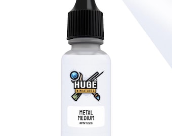 Huge Miniatures Acrylic Paint, Metal Medium Metallic Model Paint Miniature Scale Modeling Color – 17ml Dropper Bottle