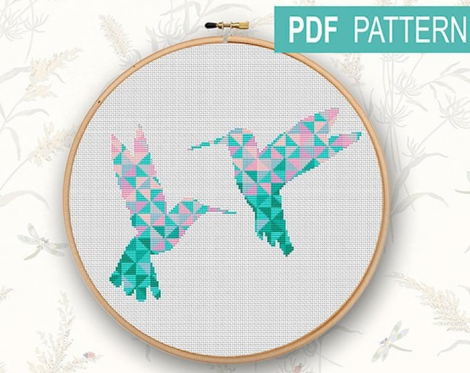 BIRDS Cross Stitch Pattern. Birds EMBROIDERY, Modern Cross Stitch ...