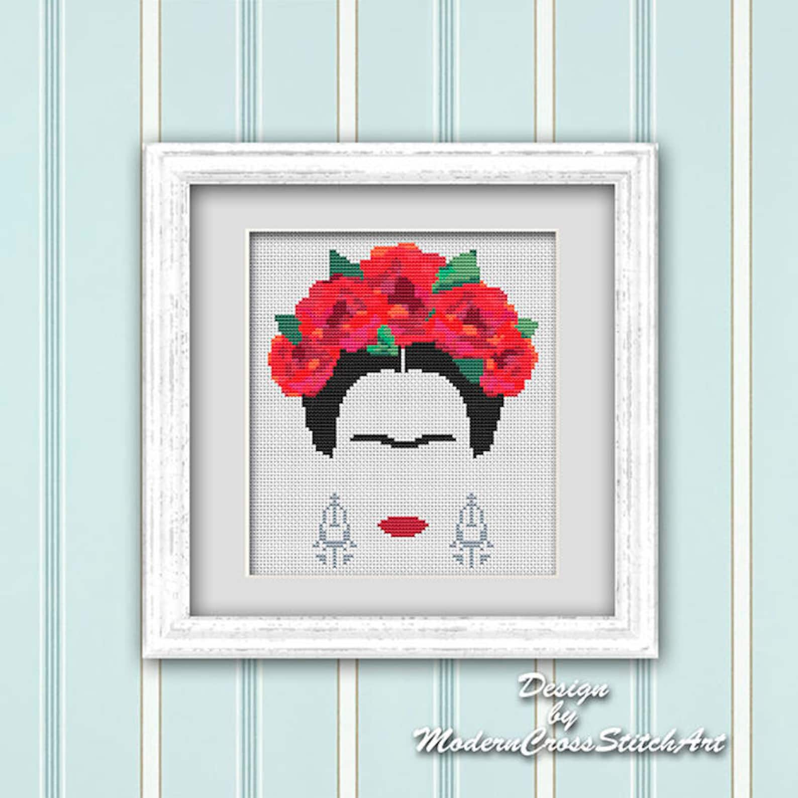 Frida Cross Stitch Pattern Modern Embroidery Feminist Cross | Etsy