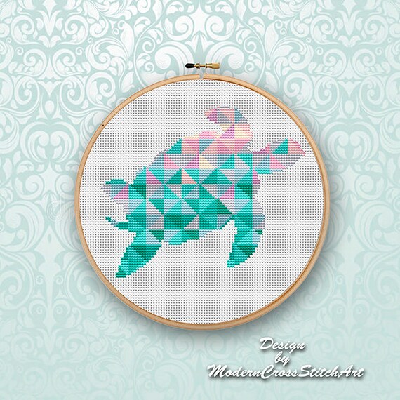 turtle geometric cross stitch