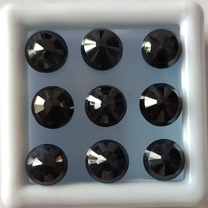 Sapphire Natural Flawless Royal Black Sapphire 6 MM Round Opposite Cut Faceted