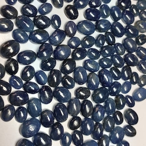 BLAUWE Saffier edelsteen cabochon 10 karaat per pakket