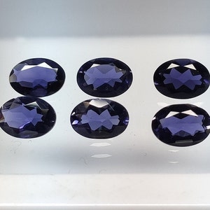 Natural Iolite Gemstone Cut 7x5 And 8x6 MM Oval Faceted
