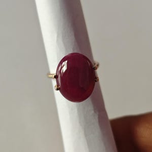 Natural Red RUBY 14.60x11.55 mm Oval Cabochon Gemstones Of 7.90 Ct
