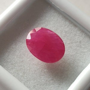 Natural Mozambique Redish Pink Heated Ruby 10.60x8 MM Oval Faceted Of 2.60 Ct