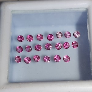 Burmese RUBY 2 mm Diamond Cut Round Set Of 20 Pieces