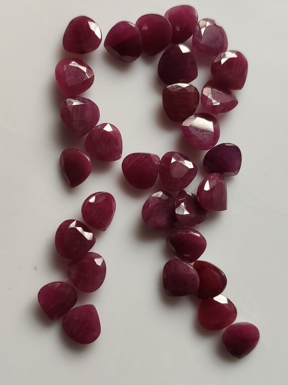 RUBY Gemstone Cut Natural Ruby Non Treated And Non Heated 8 MM | Etsy