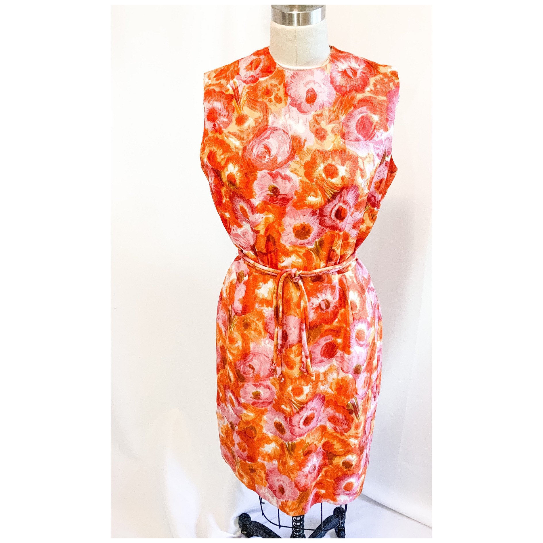 orange 60s dress