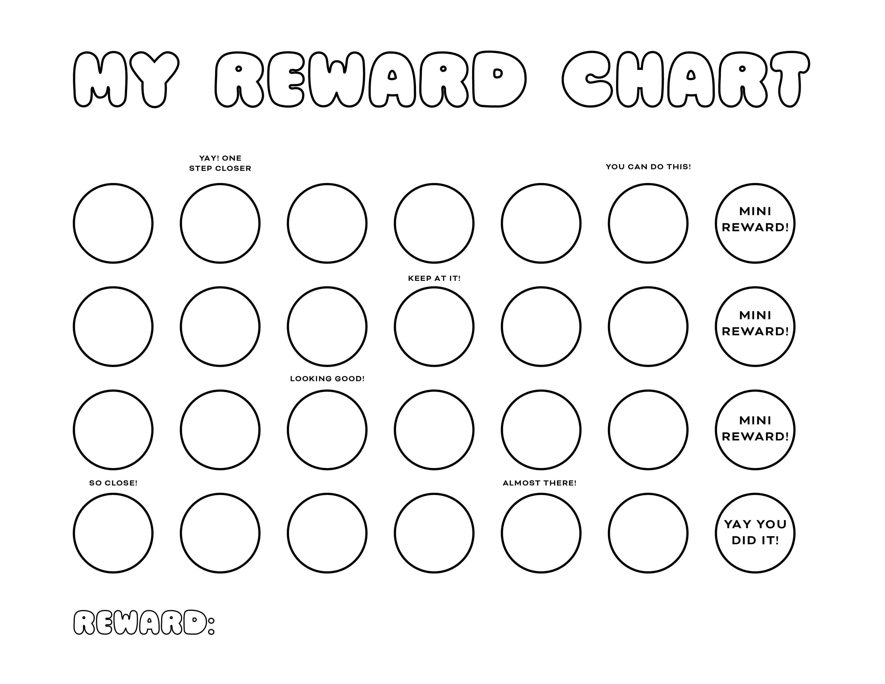 Rewards Chart Potty Training Simple Reward Chart Sticker Chart