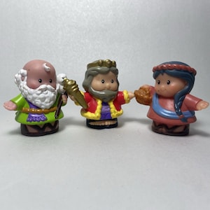 Fisher Price Little People Lot Nativity Characters  Lot Of 3 Played Cond