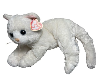 Ty Classic Collection Crystal The White Cat Kitty Kitten  Plush