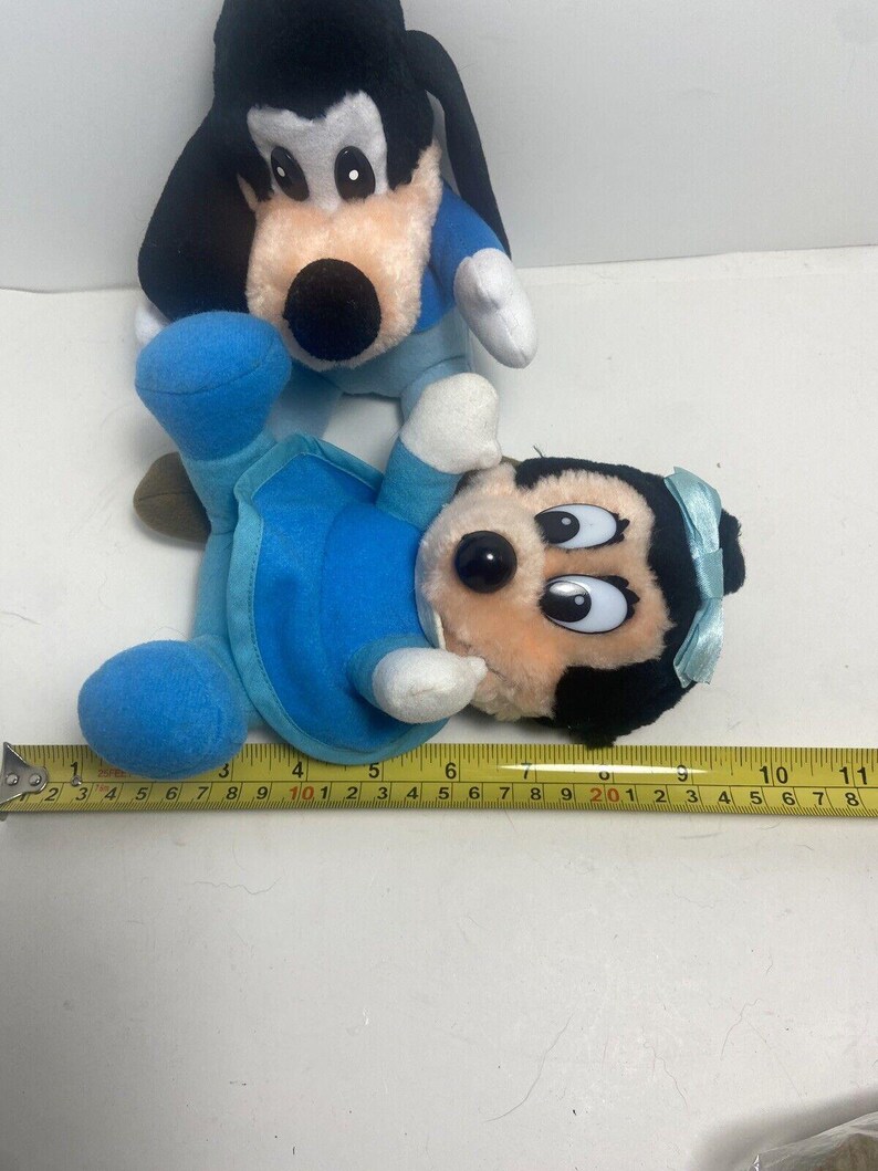 Vintage Disney Goofy & Minnie Mouse 7"In Plush Stuffed Animals Mice zdjęcie 5