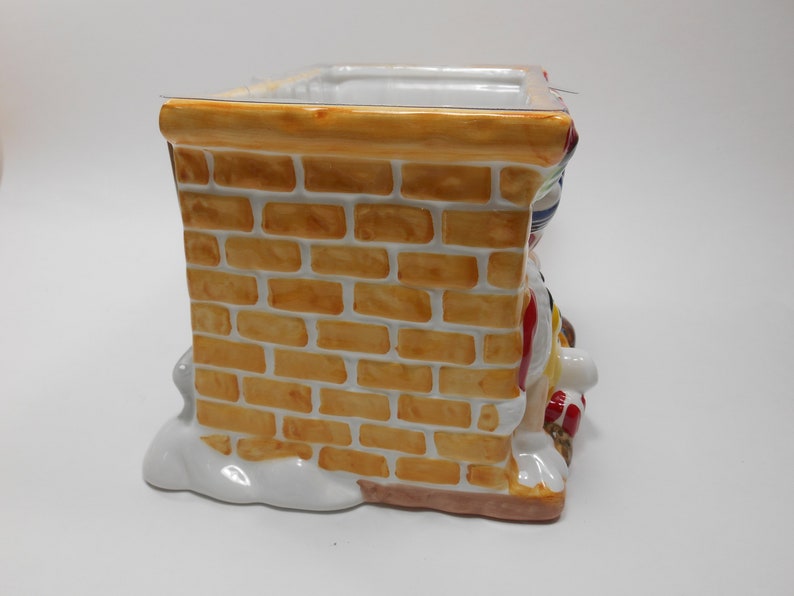 Vintage FTD M/&M/'s Candy Christmas Stocking Chimney Ceramic Planter New