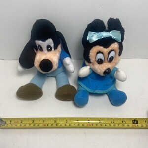 Vintage Disney Goofy & Minnie Mouse 7"In Plush Stuffed Animals Mice zdjęcie 4