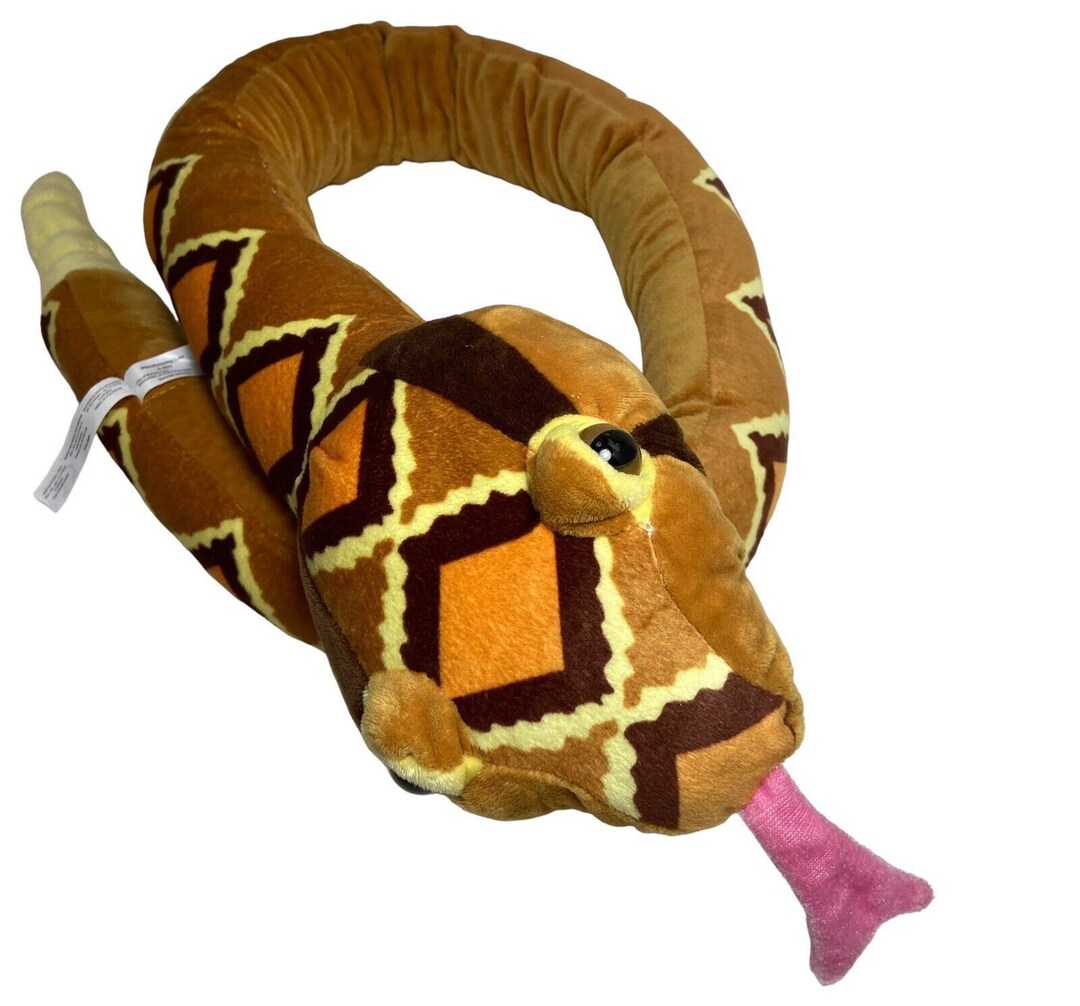 The Petting Zoo Plush Jumbo Rattlesnake Rattle Stuffed Animal Etsy