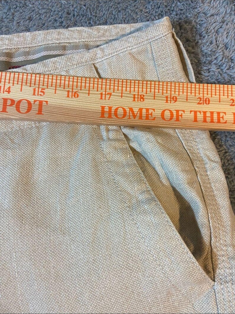 Tommy Bahama linen silk Light Khaki Cargo pants high rise 38 image 7