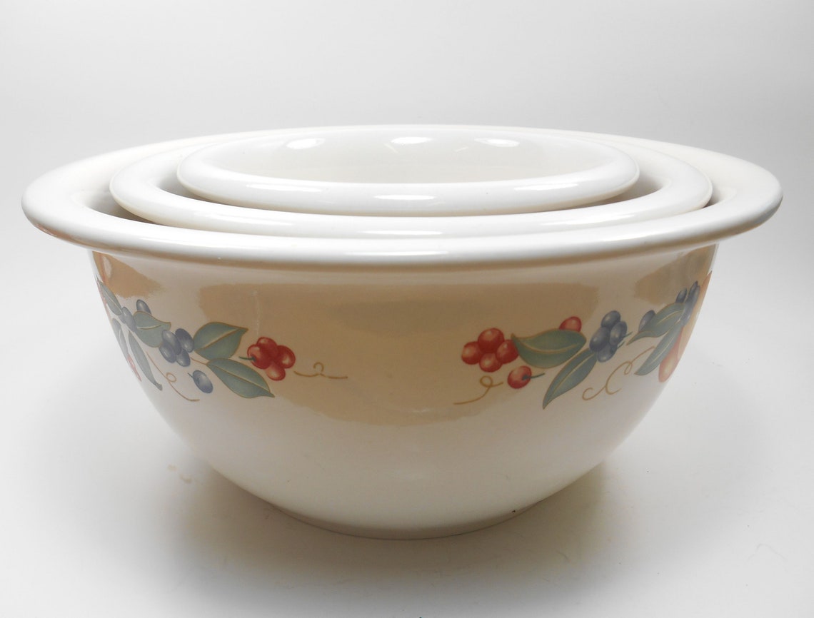 Corelle Abundance Mixing Bowls Set of 3 Stoneware Corelle Etsy UK