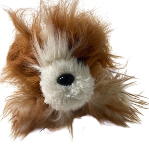 Battat White Rust Shih Tzu Plush Puppy Dog Stuffed Animal with pink Collar