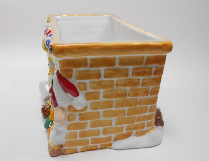 Vintage FTD M/&M/'s Candy Christmas Stocking Chimney Ceramic Planter New