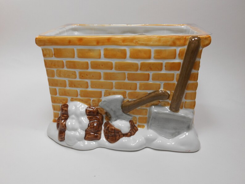 Vintage FTD M/&M/'s Candy Christmas Stocking Chimney Ceramic Planter New