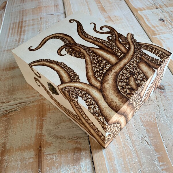 Tentacles Pyrography storage box