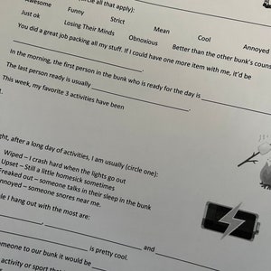 Carta divertida del campamento #2