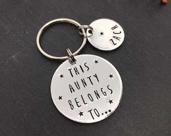 gift for aunty, aunty gift, aunty keepsake, aunty keyring, personalised keyring, Christmas gift, aunty present, aunt gift, birthday gift