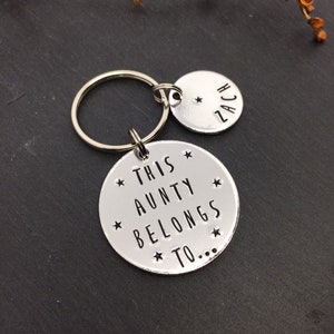 gift for aunty, aunty gift, aunty keepsake, aunty keyring, personalised keyring, Christmas gift, aunty present, aunt gift, birthday gift