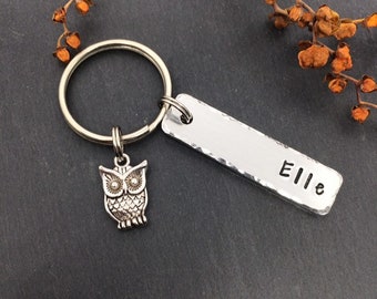 owl keyring, owl gift, personalised gift, owl keychain, Christmas gift, Birthday gift, girlfriend gift, boyfriend gift, custom keychain