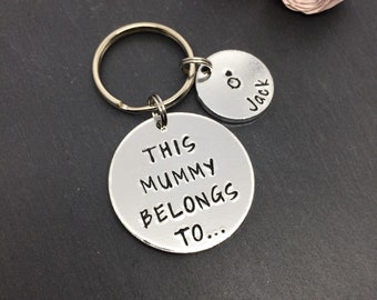 gift for mummy, mummy keyring, mummy gift, Christmas gift, personalised gift, gift for mum, mummy keychain, hand stamped gift