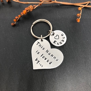 gift for nanna, personalised gift, gift for grandma, nanna keyring, Christmas gift, Birthday gift, Valentines Day, personalised keyring