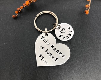 gift for nanna, personalised gift, gift for grandma, nanna keyring, Christmas gift, Birthday gift, Valentines Day, personalised keyring