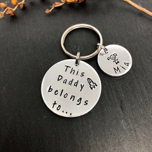 Gift for daddy, Christmas gift, gift for husband, new Dad gift, Birthday gift, personalised keyring, daddy gift, daddy keyring