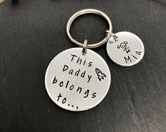 Gift for daddy, Christmas gift, gift for husband, new Dad gift, Birthday gift, personalised keyring, daddy gift, daddy keyring