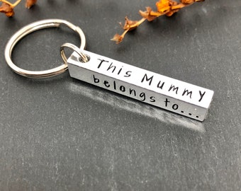 Gift for mummy, Mothers Day gift, mummy keyring, birthday gift for mum, mummy keychain, personalised gift, first Christmas, Valentines gift