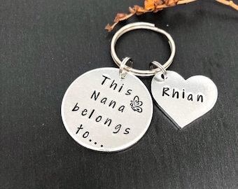 Gift for Nana, Nana keyring, Christmas gift, birthday gift for Nana, gift for Nan, Nana gift, Nana keychain, personalised gift